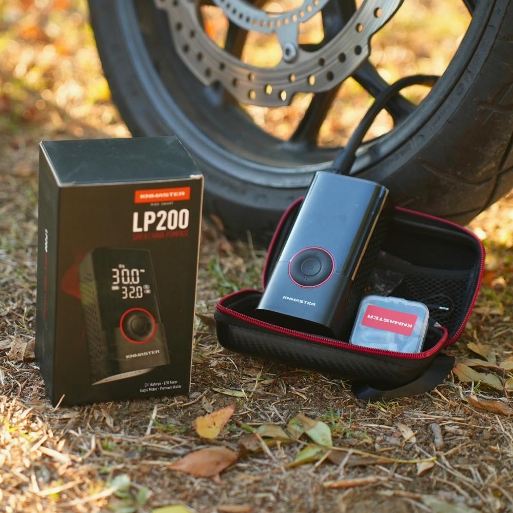 KNMASTER LP200 – 150 PSI DİJİTAL GÖSTERGELİ ŞARJLI HAVA POMPASI